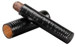 Little Havana Cigar Factory - Brizard & Co. Single Cigar Tube Case Croco Black